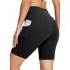 imagebaleaf Womens 8 5 3 Biker Shorts High Waist Yoga Workout Gym Running Volleyball Spandex Shorts with PocketsBlacksofter