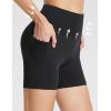 imagebaleaf Womens 8 5 3 Biker Shorts High Waist Yoga Workout Gym Running Volleyball Spandex Shorts with PocketsBlackstretchierlycra