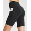 imagebaleaf Womens 8 5 3 Biker Shorts High Waist Yoga Workout Gym Running Volleyball Spandex Shorts with PocketsBlackstretchierlycra