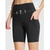 imagebaleaf Womens 8 5 3 Biker Shorts High Waist Yoga Workout Gym Running Volleyball Spandex Shorts with PocketsBlackstretchierlycra