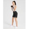 imagebaleaf Womens 8 5 3 Biker Shorts High Waist Yoga Workout Gym Running Volleyball Spandex Shorts with PocketsBlackstretchierlycra
