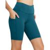 imagebaleaf Womens 8 5 3 Biker Shorts High Waist Yoga Workout Gym Running Volleyball Spandex Shorts with PocketsBlueclassic
