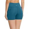 imagebaleaf Womens 8 5 3 Biker Shorts High Waist Yoga Workout Gym Running Volleyball Spandex Shorts with PocketsBlueclassic
