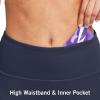 imagebaleaf Womens 8 5 3 Biker Shorts High Waist Yoga Workout Gym Running Volleyball Spandex Shorts with PocketsBluesofter