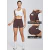 imagebaleaf Womens 8 5 3 Biker Shorts High Waist Yoga Workout Gym Running Volleyball Spandex Shorts with PocketsBrownclassic