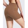 imagebaleaf Womens 8 5 3 Biker Shorts High Waist Yoga Workout Gym Running Volleyball Spandex Shorts with PocketsBrownsofter