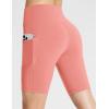 imagebaleaf Womens 8 5 3 Biker Shorts High Waist Yoga Workout Gym Running Volleyball Spandex Shorts with PocketsCoral Pinkclassic
