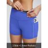imagebaleaf Womens 8 5 3 Biker Shorts High Waist Yoga Workout Gym Running Volleyball Spandex Shorts with PocketsEarth Blueclassic
