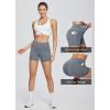 imagebaleaf Womens 8 5 3 Biker Shorts High Waist Yoga Workout Gym Running Volleyball Spandex Shorts with PocketsGrayclassic
