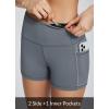 imagebaleaf Womens 8 5 3 Biker Shorts High Waist Yoga Workout Gym Running Volleyball Spandex Shorts with PocketsGrayclassic