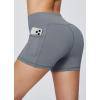 imagebaleaf Womens 8 5 3 Biker Shorts High Waist Yoga Workout Gym Running Volleyball Spandex Shorts with PocketsGrayclassic