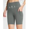 imagebaleaf Womens 8 5 3 Biker Shorts High Waist Yoga Workout Gym Running Volleyball Spandex Shorts with PocketsGraystretchierlycra