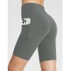 imagebaleaf Womens 8 5 3 Biker Shorts High Waist Yoga Workout Gym Running Volleyball Spandex Shorts with PocketsGraystretchierlycra