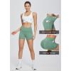 imagebaleaf Womens 8 5 3 Biker Shorts High Waist Yoga Workout Gym Running Volleyball Spandex Shorts with PocketsGreenclassic