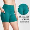 imagebaleaf Womens 8 5 3 Biker Shorts High Waist Yoga Workout Gym Running Volleyball Spandex Shorts with PocketsGreensofter