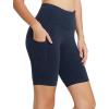 imagebaleaf Womens 8 5 3 Biker Shorts High Waist Yoga Workout Gym Running Volleyball Spandex Shorts with PocketsHeather Blueclassic