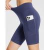 imagebaleaf Womens 8 5 3 Biker Shorts High Waist Yoga Workout Gym Running Volleyball Spandex Shorts with PocketsHeather Blueclassic