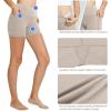 imagebaleaf Womens 8 5 3 Biker Shorts High Waist Yoga Workout Gym Running Volleyball Spandex Shorts with PocketsKhakiclassic