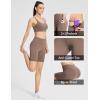 imagebaleaf Womens 8 5 3 Biker Shorts High Waist Yoga Workout Gym Running Volleyball Spandex Shorts with PocketsKhakiclassic