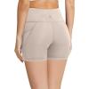 imagebaleaf Womens 8 5 3 Biker Shorts High Waist Yoga Workout Gym Running Volleyball Spandex Shorts with PocketsKhakiclassic