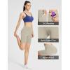 imagebaleaf Womens 8 5 3 Biker Shorts High Waist Yoga Workout Gym Running Volleyball Spandex Shorts with PocketsKhakiclassic