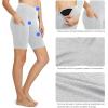 imagebaleaf Womens 8 5 3 Biker Shorts High Waist Yoga Workout Gym Running Volleyball Spandex Shorts with PocketsLight Greyclassic