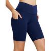 imagebaleaf Womens 8 5 3 Biker Shorts High Waist Yoga Workout Gym Running Volleyball Spandex Shorts with PocketsNavy Blueclassic