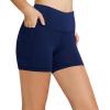 imagebaleaf Womens 8 5 3 Biker Shorts High Waist Yoga Workout Gym Running Volleyball Spandex Shorts with PocketsNavy Blueclassic