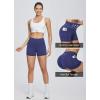 imagebaleaf Womens 8 5 3 Biker Shorts High Waist Yoga Workout Gym Running Volleyball Spandex Shorts with PocketsNavy Blueclassic
