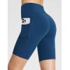 imagebaleaf Womens 8 5 3 Biker Shorts High Waist Yoga Workout Gym Running Volleyball Spandex Shorts with PocketsNavy Bluestretchierlycra