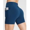 imagebaleaf Womens 8 5 3 Biker Shorts High Waist Yoga Workout Gym Running Volleyball Spandex Shorts with PocketsNavy Bluestretchierlycra
