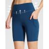 imagebaleaf Womens 8 5 3 Biker Shorts High Waist Yoga Workout Gym Running Volleyball Spandex Shorts with PocketsNavy Bluestretchierlycra