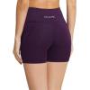 imagebaleaf Womens 8 5 3 Biker Shorts High Waist Yoga Workout Gym Running Volleyball Spandex Shorts with PocketsPurpleclassic