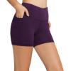 imagebaleaf Womens 8 5 3 Biker Shorts High Waist Yoga Workout Gym Running Volleyball Spandex Shorts with PocketsPurpleclassic