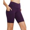 imagebaleaf Womens 8 5 3 Biker Shorts High Waist Yoga Workout Gym Running Volleyball Spandex Shorts with PocketsPurpleclassic