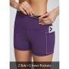 imagebaleaf Womens 8 5 3 Biker Shorts High Waist Yoga Workout Gym Running Volleyball Spandex Shorts with PocketsPurpleclassic