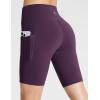 imagebaleaf Womens 8 5 3 Biker Shorts High Waist Yoga Workout Gym Running Volleyball Spandex Shorts with PocketsPurpleclassic