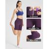 imagebaleaf Womens 8 5 3 Biker Shorts High Waist Yoga Workout Gym Running Volleyball Spandex Shorts with PocketsPurpleclassic
