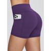 imagebaleaf Womens 8 5 3 Biker Shorts High Waist Yoga Workout Gym Running Volleyball Spandex Shorts with PocketsPurpleclassic