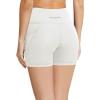 imagebaleaf Womens 8 5 3 Biker Shorts High Waist Yoga Workout Gym Running Volleyball Spandex Shorts with PocketsWhiteclassic