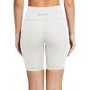 imagebaleaf Womens 8 5 3 Biker Shorts High Waist Yoga Workout Gym Running Volleyball Spandex Shorts with PocketsWhiteclassic