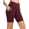 imagebaleaf Womens 8 5 3 Biker Shorts High Waist Yoga Workout Gym Running Volleyball Spandex Shorts with PocketsWine Redclassic
