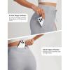 imagebaleaf Womens 9 Bermuda Knee Length Athletic Running Long Shorts with Pockets Quick Dry Shorts High Waisted UPF 50Gray