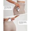 imagebaleaf Womens 9 Bermuda Knee Length Athletic Running Long Shorts with Pockets Quick Dry Shorts High Waisted UPF 50Khaki