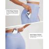 imagebaleaf Womens 9 Bermuda Knee Length Athletic Running Long Shorts with Pockets Quick Dry Shorts High Waisted UPF 50Light Blue