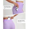 imagebaleaf Womens 9 Bermuda Knee Length Athletic Running Long Shorts with Pockets Quick Dry Shorts High Waisted UPF 50Light Purple