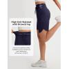 imagebaleaf Womens 9 Bermuda Knee Length Athletic Running Long Shorts with Pockets Quick Dry Shorts High Waisted UPF 50Navy Blue