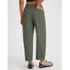 imagebaleaf Womens Barrel Pants Water Resistant Lightweight Travel Sweatpants Hiking Ankle Trousers with 5 Pockets Casual SlacksArmy Green