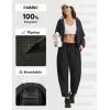 imagebaleaf Womens Barrel Pants Water Resistant Lightweight Travel Sweatpants Hiking Ankle Trousers with 5 Pockets Casual SlacksBlack