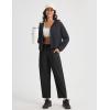 imagebaleaf Womens Barrel Pants Water Resistant Lightweight Travel Sweatpants Hiking Ankle Trousers with 5 Pockets Casual SlacksBlack